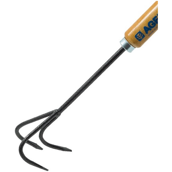 AGEF RAGNO A 3 DENTI CON STELO E MANICO CERTIFICATO FSC 100%