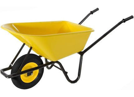 VERDELOOK CARRIOLA VASCA IN PVC GIALLO DA LT100 RUOTA PNEUMATICA