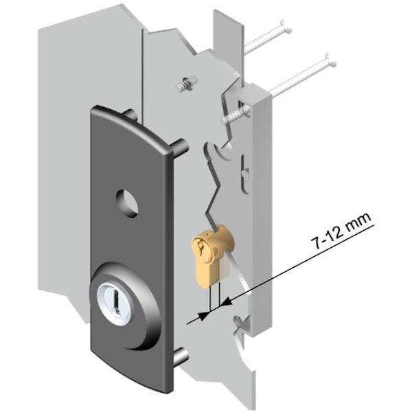 DISEC PIASTRA DI PROTEZIONE ESTERNA SERRATURE BASCULANTI ART. DN28PST-AN