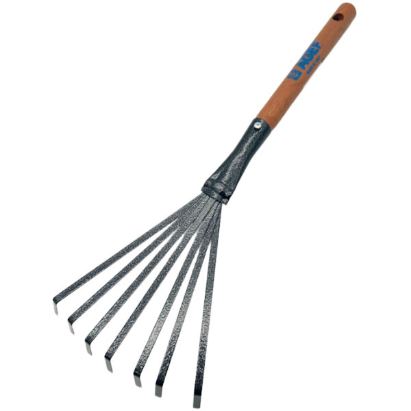 AGEF RASTRELLO SCOPETTA 7 DENTI IN ACCIAIO CON MANICO IN LEGNO