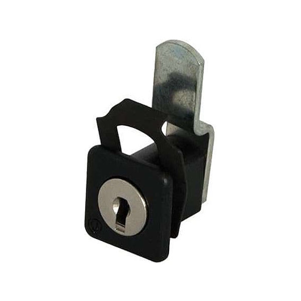 OMR CILINDRO QUADRO CON LEVETTA ROTAZIONE 90° MM21,7X21,7 NERO