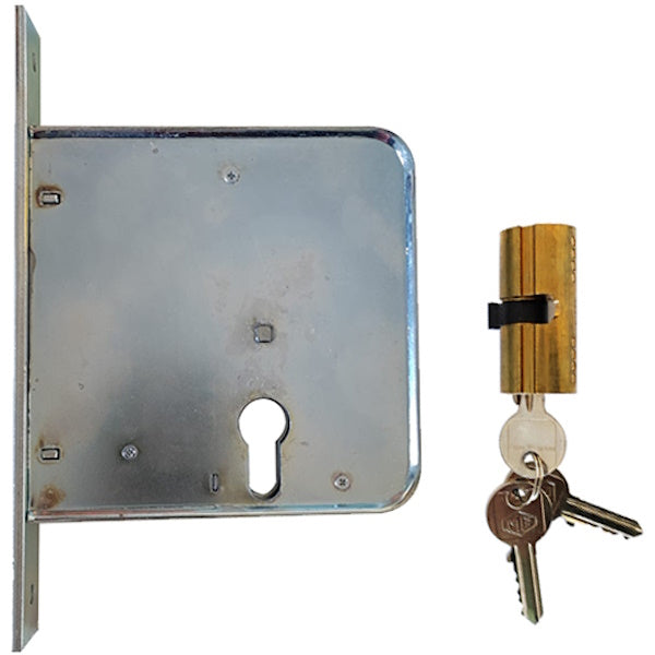 MG SERRATURA INFILARE A DOPPIO GANCIO PER CANCELLI CON CILINDRO ART.562