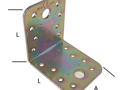MINUTEX PIASTRA GIUNZIONE PIEGATA NON NERVATA MM55X65X2,5 ZINCATA