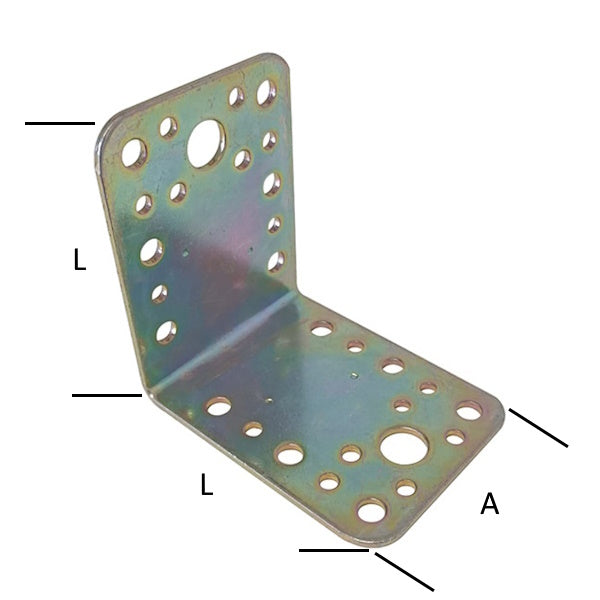 MINUTEX PIASTRA GIUNZIONE PIEGATA NON NERVATA MM65X85X2,5 ZINCATA