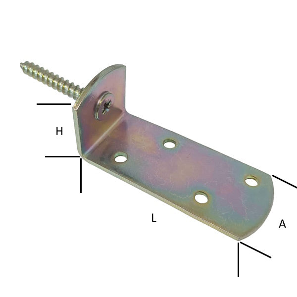 MINUTEX PIASTRINA GIUNZIONE PIEGATA CON VITE D.MM6 MM30X70X30 ZINCATA