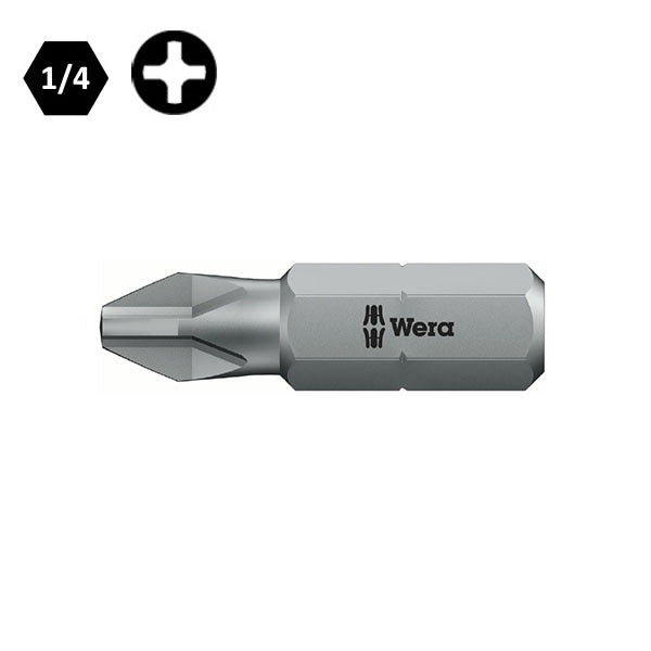WERA INSERTO BIT 851/1 Z PER VITI A CROCE PHILLIPS PH ATTACCO DA 1/4"