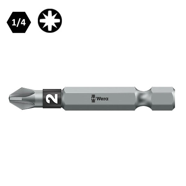 WERA INSERTO BIT 855/4 BTZ PER VITI A CROCE POZIDRIV PZ ATTACCO DA 1/4"
