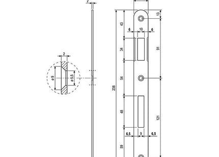 AGB CONTROPIASTRA PER SERRATURE AGB PATENT GRANDE ART.00590
