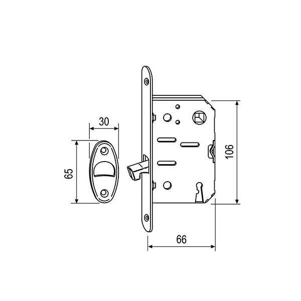 AGB KIT SCIVOLA T  WC PER PORTE SCORREVOLI ART.03934