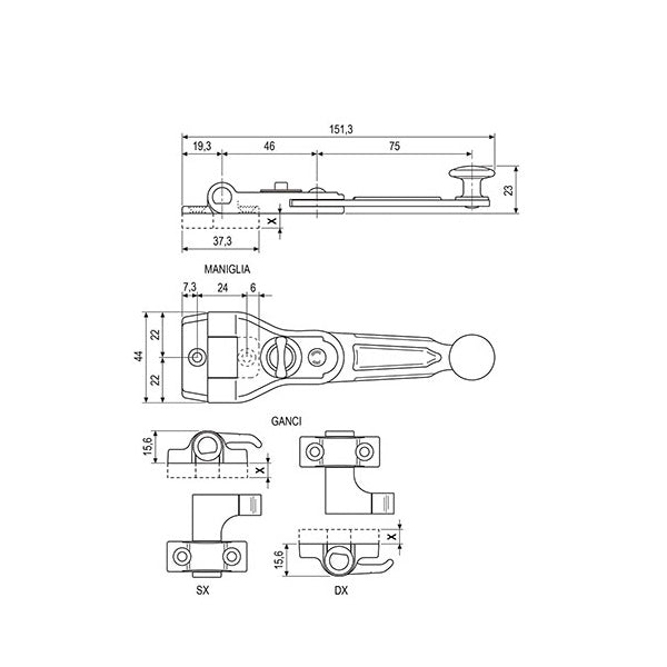 AGB KIT DI SPAGNOLETTE UNICA ART.00903