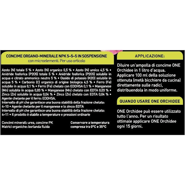 NUTRI ONE ORCHIDEE CONCIME LIQUIDO CONCENTRATO 20X2ML