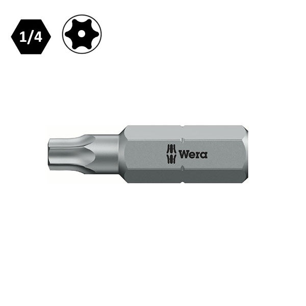 WERA INSERTO BIT 867/1 Z PER VITI TAMPER RESISTANT TORX ATTACCO DA 1/4"