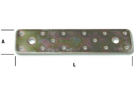 MINUTEX PIASTRA GIUNZIONE DIRITTA MM180X40X2,5 ACCIAIO ZINCATO