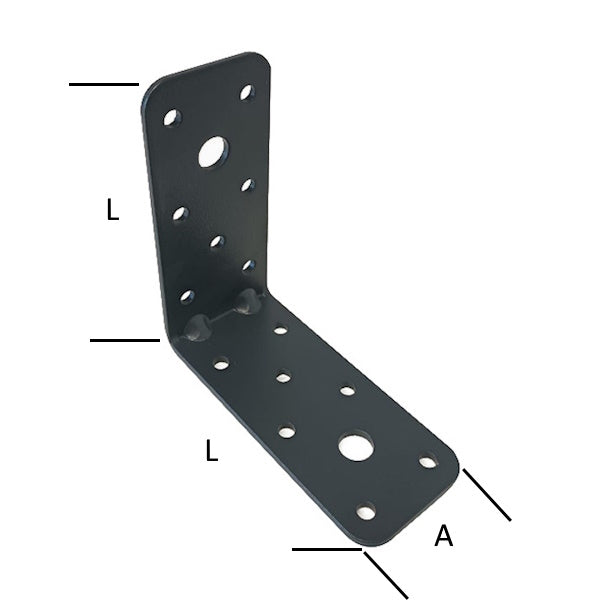 MINUTEX PIASTRA GIUNZIONE PIEGATA RINFORZATA MM 40X90X2,5 GRAFITE