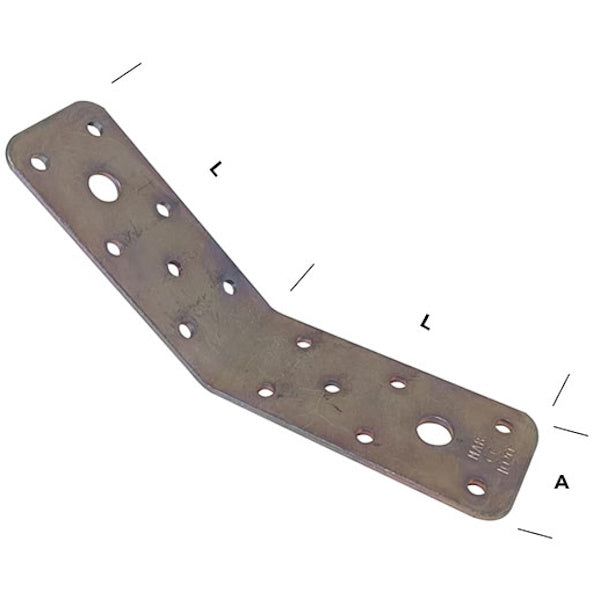 MINUTEX PIASTRA GIUNZIONE 135° MM40X90X2,5 IN ACCIAIO ZINCATO