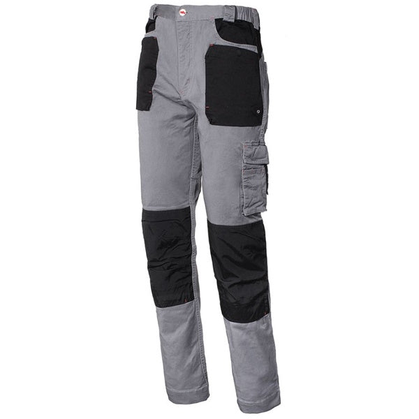 ISSA PANTALONE DA LAVORO STRETCH FODERATO COLORE GRIGIO/NERO