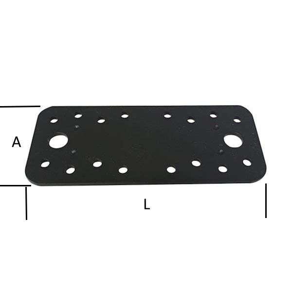 MINUTEX PIASTRA GIUNZIONE DIRITTA MM130X55X2,5 ACCIAIO GRAFITE