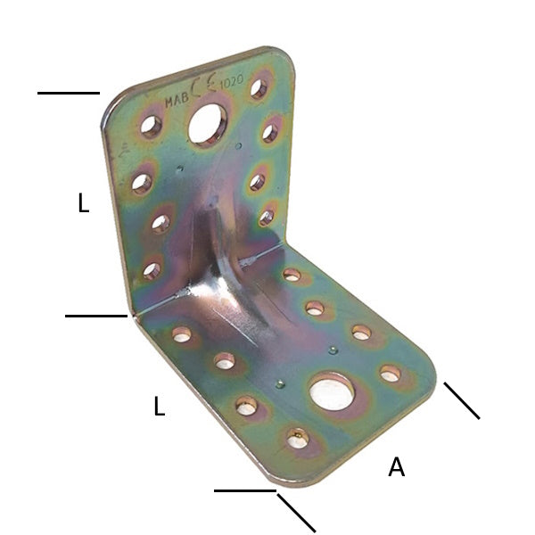 MINUTEX PIASTRA GIUNZIONE PIEGATA NERVATA MM55X65X2,5 ACCIAIO ZINCATO