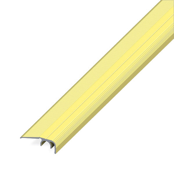 ALFER PROFILO DI CHIUSURA ALLUMINIO ANODIZZATO OTTONE MM32X12,5 MT1