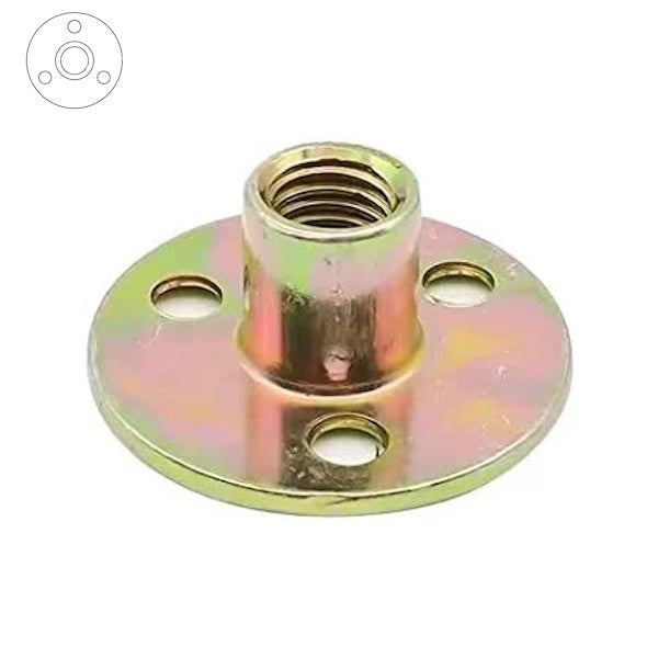 DADO A FONDELLO A 3 FORI ZINCATO M10