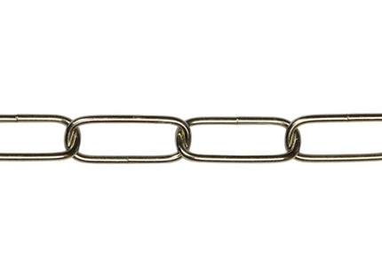 MINUTEX CATENA OVALE FILO IN ACCIAIO NICHELATO MOD. 884 D.MM 1,3