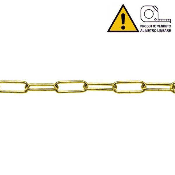 MINUTEX CATENA FILO IN ACCIAIO OTTONATO MOD. 885 D.MM 2,2