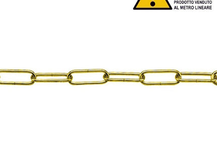 MINUTEX CATENA OVALE FILO IN ACCIAIO OTTONATO MOD. 884 D.MM 1,3