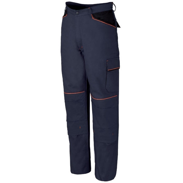 ISSA PANTALONE SHOT COLORE BLU CON INSERTI NERI