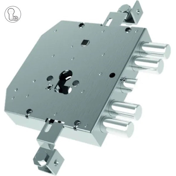 MOTTURA SERRATURA APPLICARE TRIPLICE PER CILINDRO YALE AMBIDESTRA