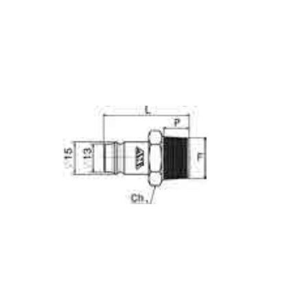 ANI ART. 90-1 INNESTO RAPIDO GIGANTE FILETTATO MASCHIO 1/2"M