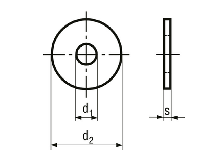 RONDELLE FASCIA LARGA UNI 6593 IN POLIAMMIDE PER VITI M 8 D.MM 8X24X2