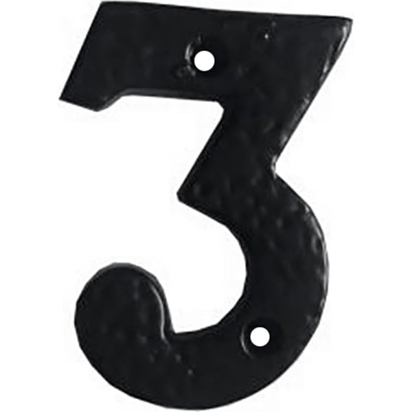 COTTALI NUMERO IN FERRO NERO MM75 N.3