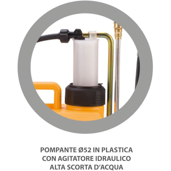 VOLPI POMPA A ZAINO V-BLACK KOMFORT POMPANTE IN PLASTICA LT16