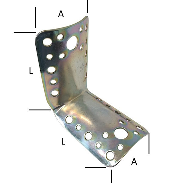 MINUTEX PIASTRA GIUNZIONE PIEGATA PER LEGNAME D.MM 80/100 ZINCATO