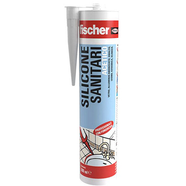 FISCHER SILICONE ACETICO SANITARI SAS-TR TRASPARENTE ML280