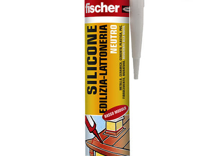 FISCHER SILICONE NEUTRO EDILIZIA SBM-TM TESTA DI MORO RAL 8014 ML310