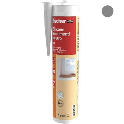FISCHER SILICONE NEUTRO SERRAMENTI SNF-GR GRIGIO RAL 7004 ML310