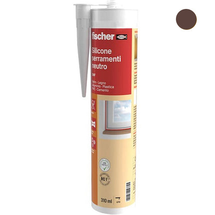 FISCHER SILICONE NEUTRO SERRAMENTI SNF-TM TESTA DI MORO RAL 8014 ML310