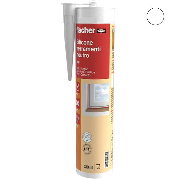 FISCHER SILICONE NEUTRO SERRAMENTI SNF-BI BIANCO RAL 9010 ML310