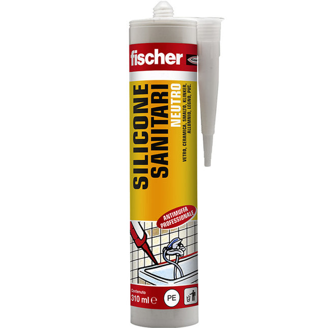 FISCHER SILICONE NEUTRO SANITARI SNS-TR TRASPARENTE ML310