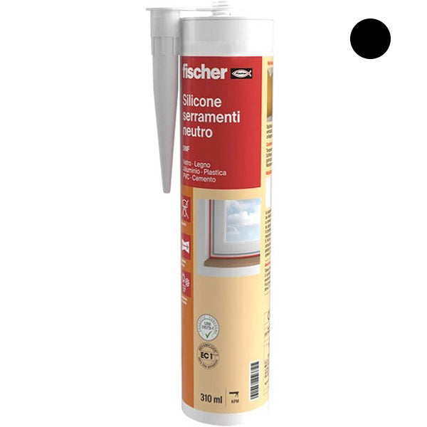 FISCHER SILICONE NEUTRO SERRAMENTI SNF-NE NERO RAL 9005 ML310