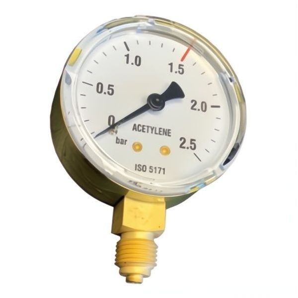 MUJELLI MANOMETRO D.MM63 2,5BAR G1/4"RAD ACETILENE