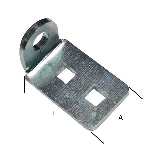 MINUTEX PORTALUCCHETTO UNIVERSALE MM 40X60 ACCIAIO ZINCATO BIANCO