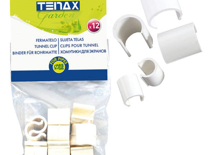 TENAX FERMATELO PER TUNNEL COLORE BIANCO PER TUBI DA D.MM9-18 PZ12