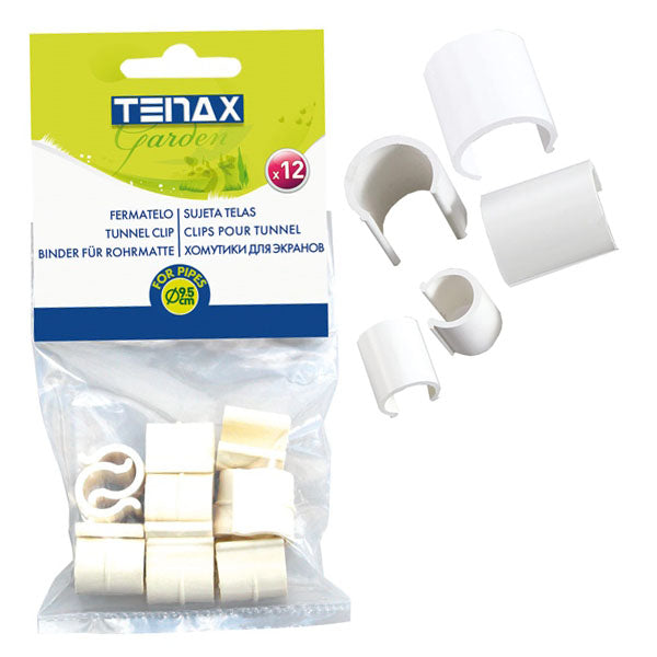 TENAX FERMATELO PER TUNNEL COLORE BIANCO PER TUBI DA D.MM9-18 PZ12