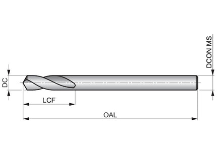 DORMER PUNTA ELICOIDALE A123 EXTRA CORTA HSS DIN1897 D.MM 5,00X 62