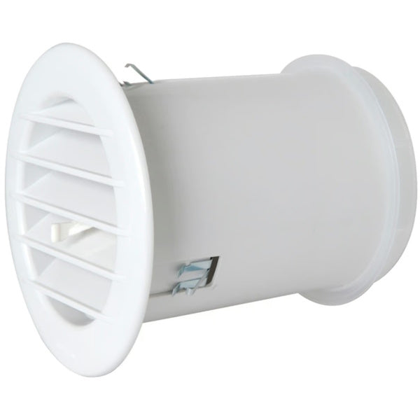 LA VENTILAZIONE GRIGLIA CON VALVOLA TERMOSTATICA TONDA COLORE BIANCO