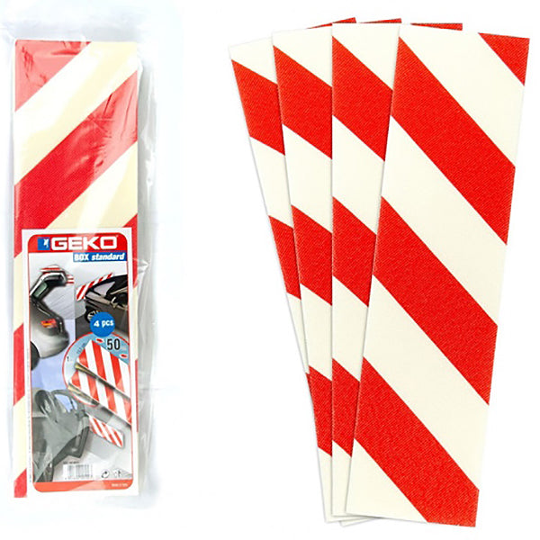 GEKO 1810/11 PANNELLI ADESIVI ANTIURTO BIANCO/ROSSO CM50x13,7x1 CONF.PZ4