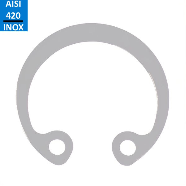 ANELLO DI ARRESTO PER FORI (SEEGER I ) INOX AISI 420 DIN 472 D.MM 25