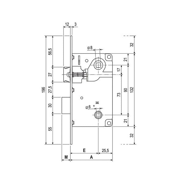 AGB SERRATURA CENTRO WC ART.01006
